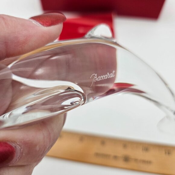 Baccarat Crystal Dolphin 6.5" Boxed - Picture 6 of 7
